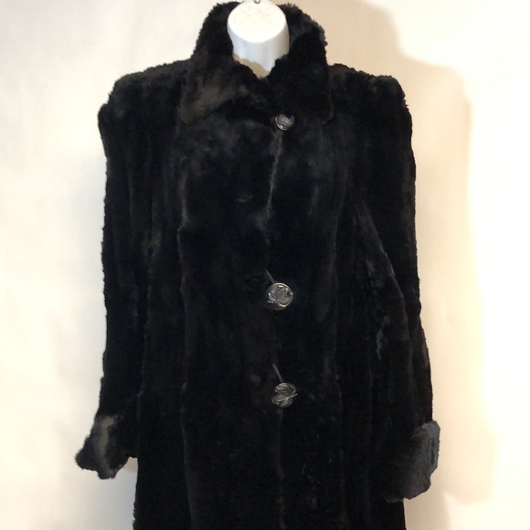 Women’s Village Furrier Vintage Black Fur Coat - Picture 2 of 15
